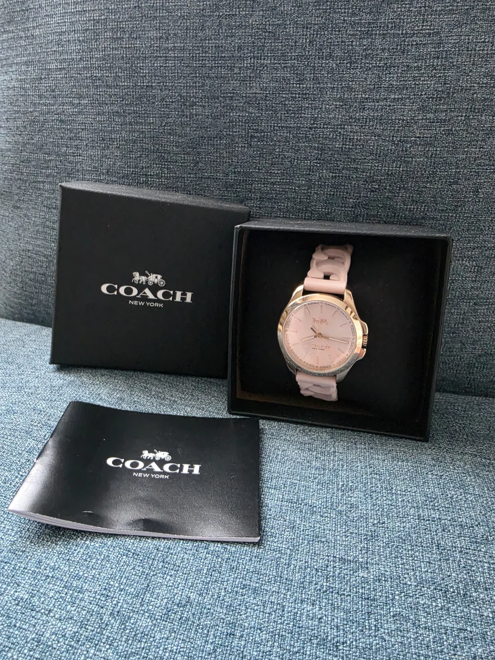 Coach Women's Pink Silicone Strap Watch - Rose Gold Case - Picture 4 of 10